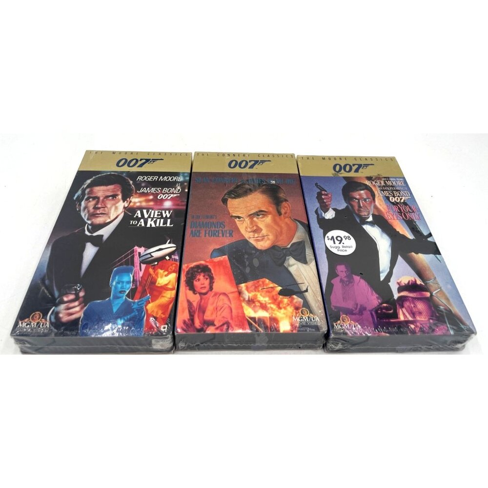 3 VHS TAPES OF James Bond 007 Ultimate Classics VHS Set New In Package